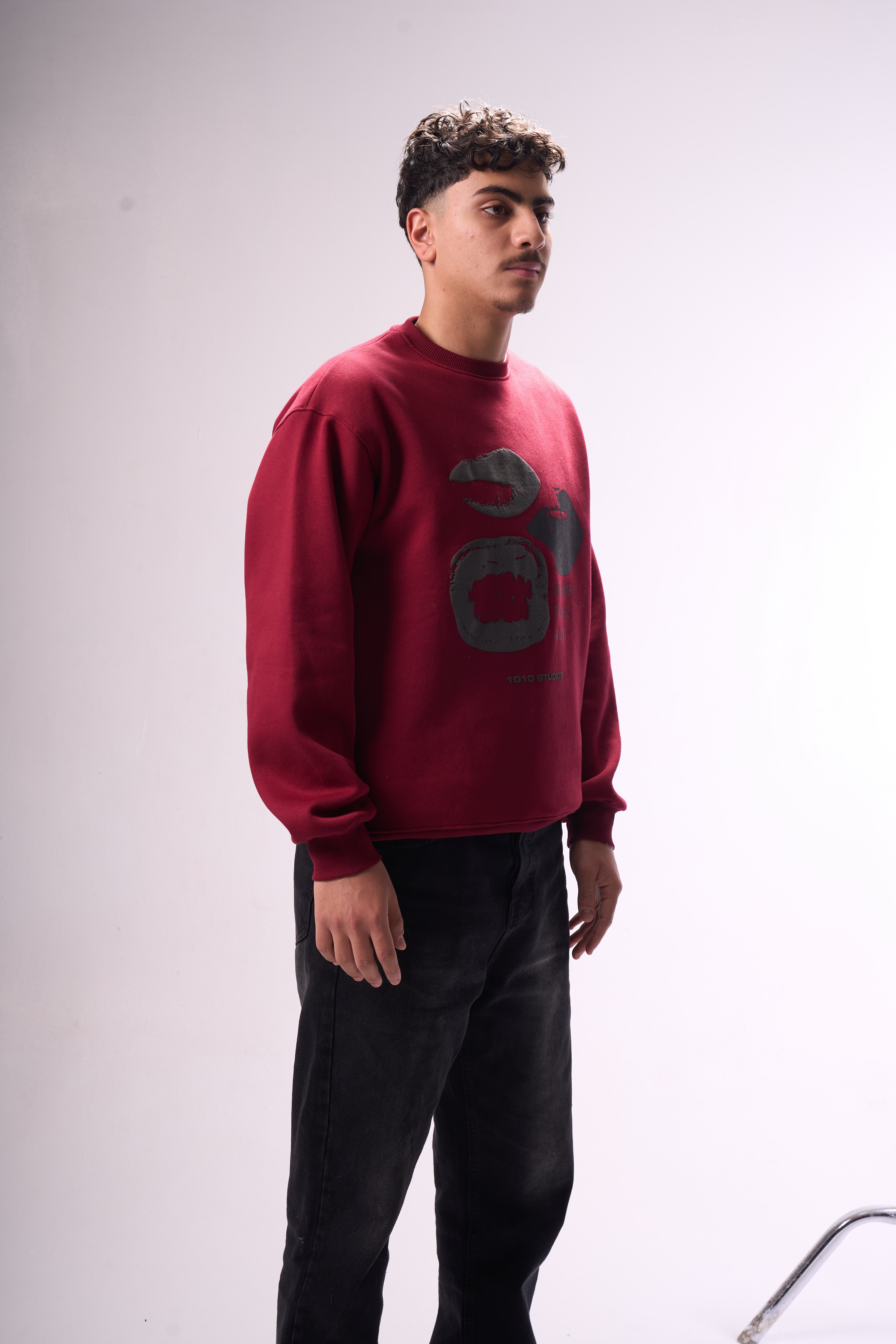 BLOODLINE 1010  BURGANDY CREWNECK