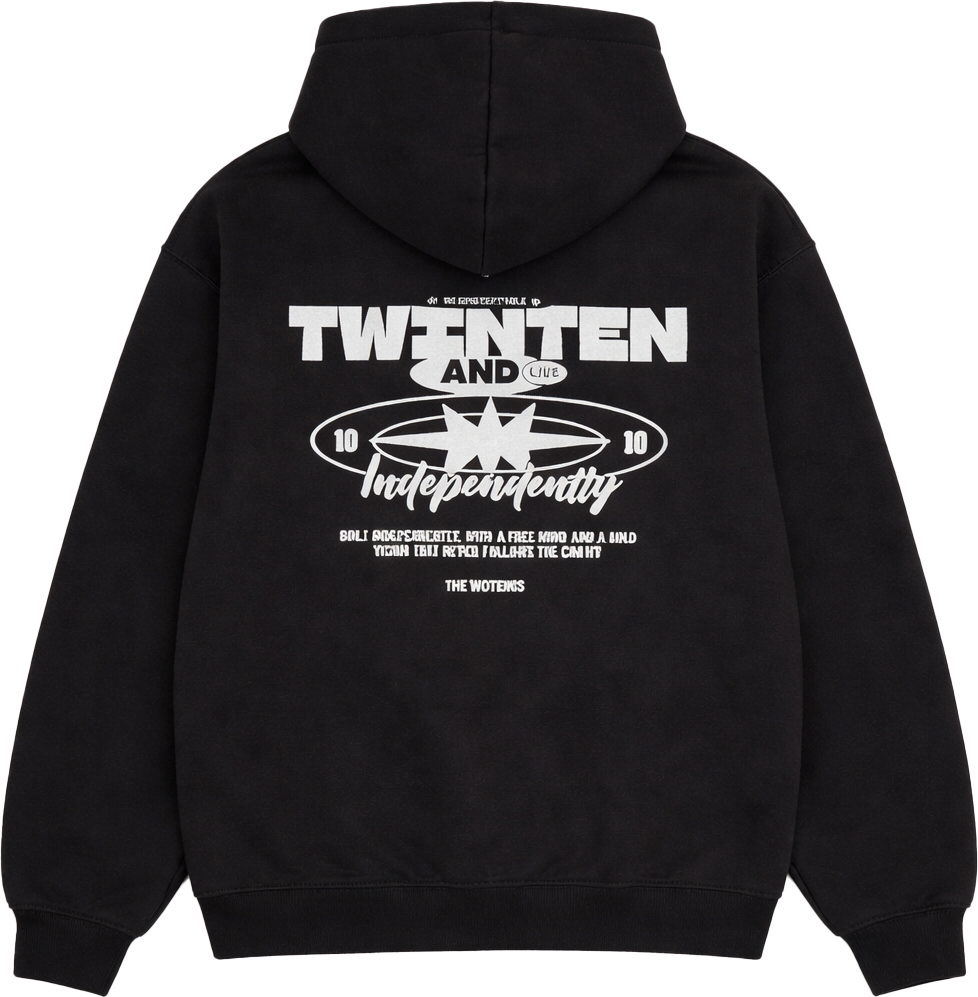 BLACK 10 BLACK 1010 HOODIE