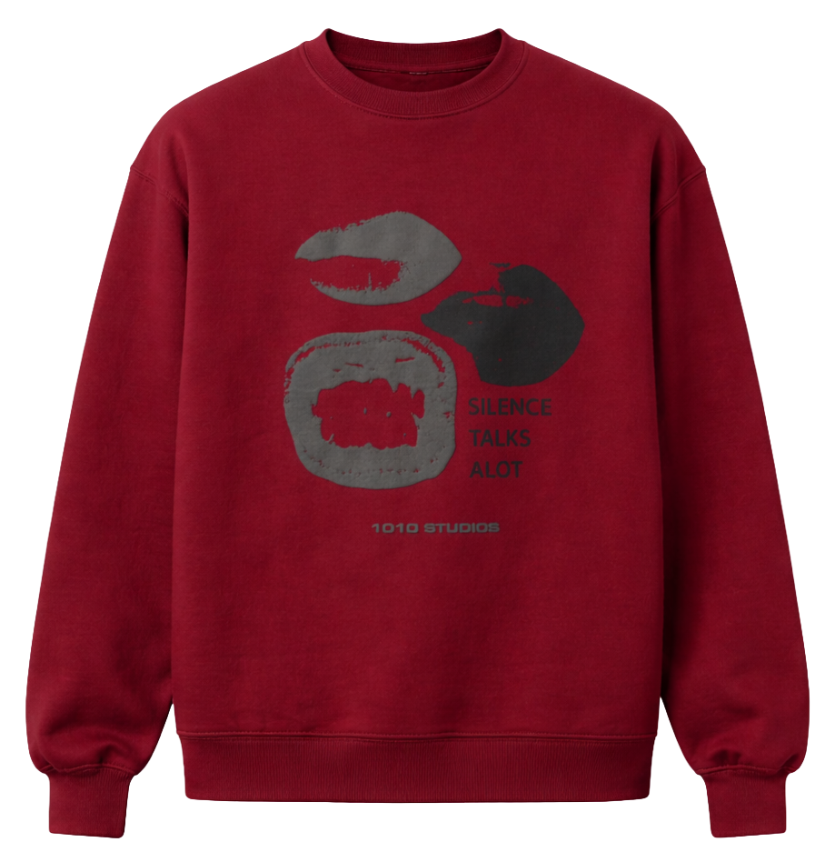 BLOODLINE 1010  BURGANDY CREWNECK