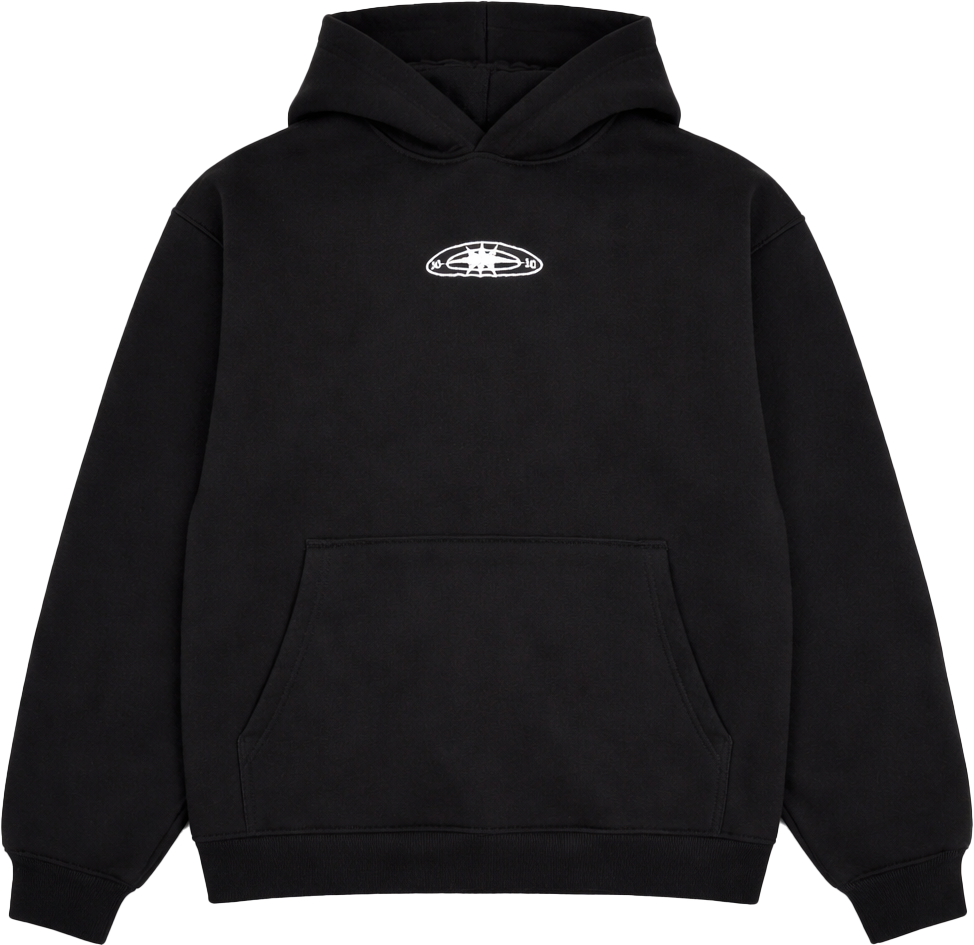 BLACK 10 BLACK 1010 HOODIE