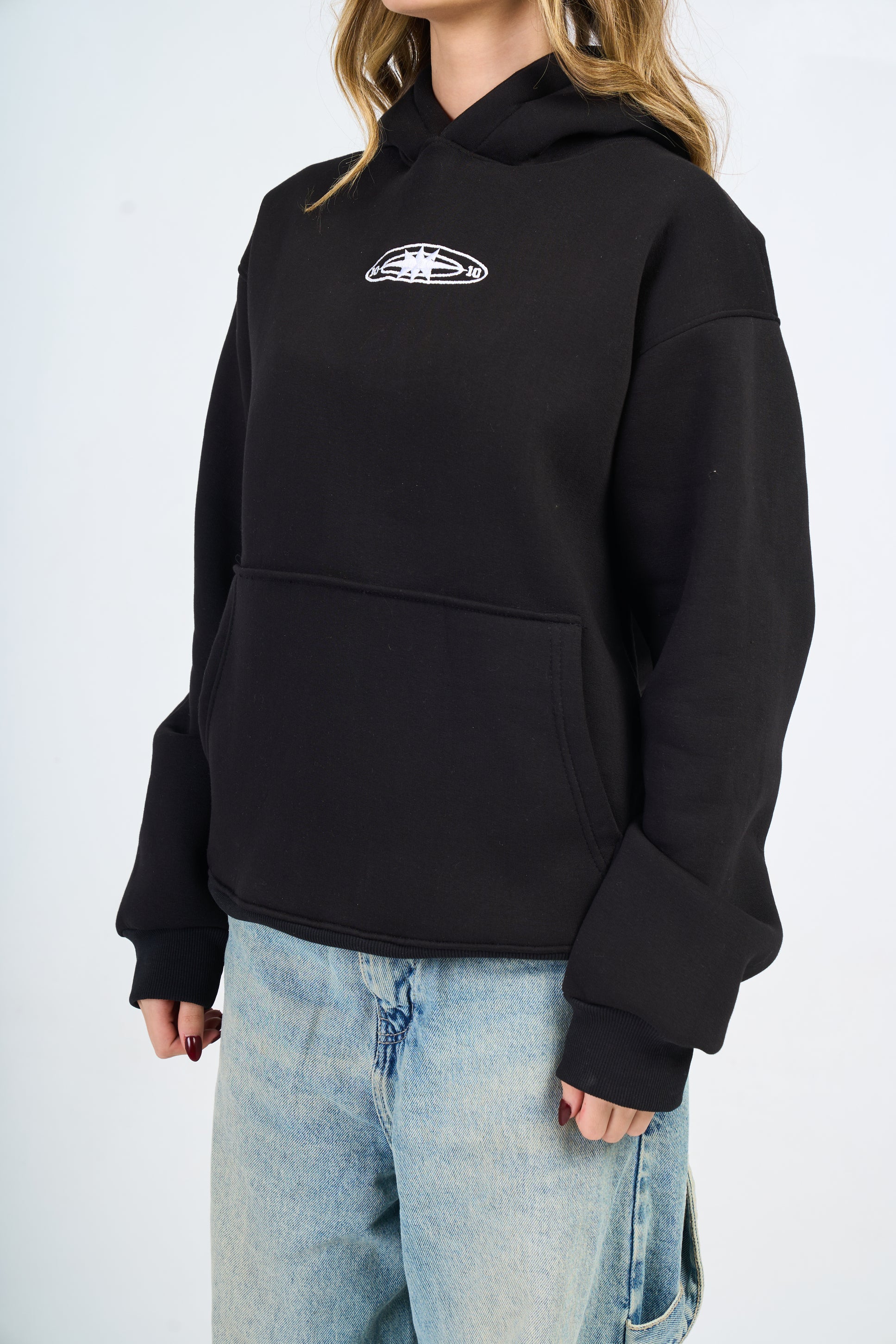 BLACK 10 BLACK 1010 HOODIE