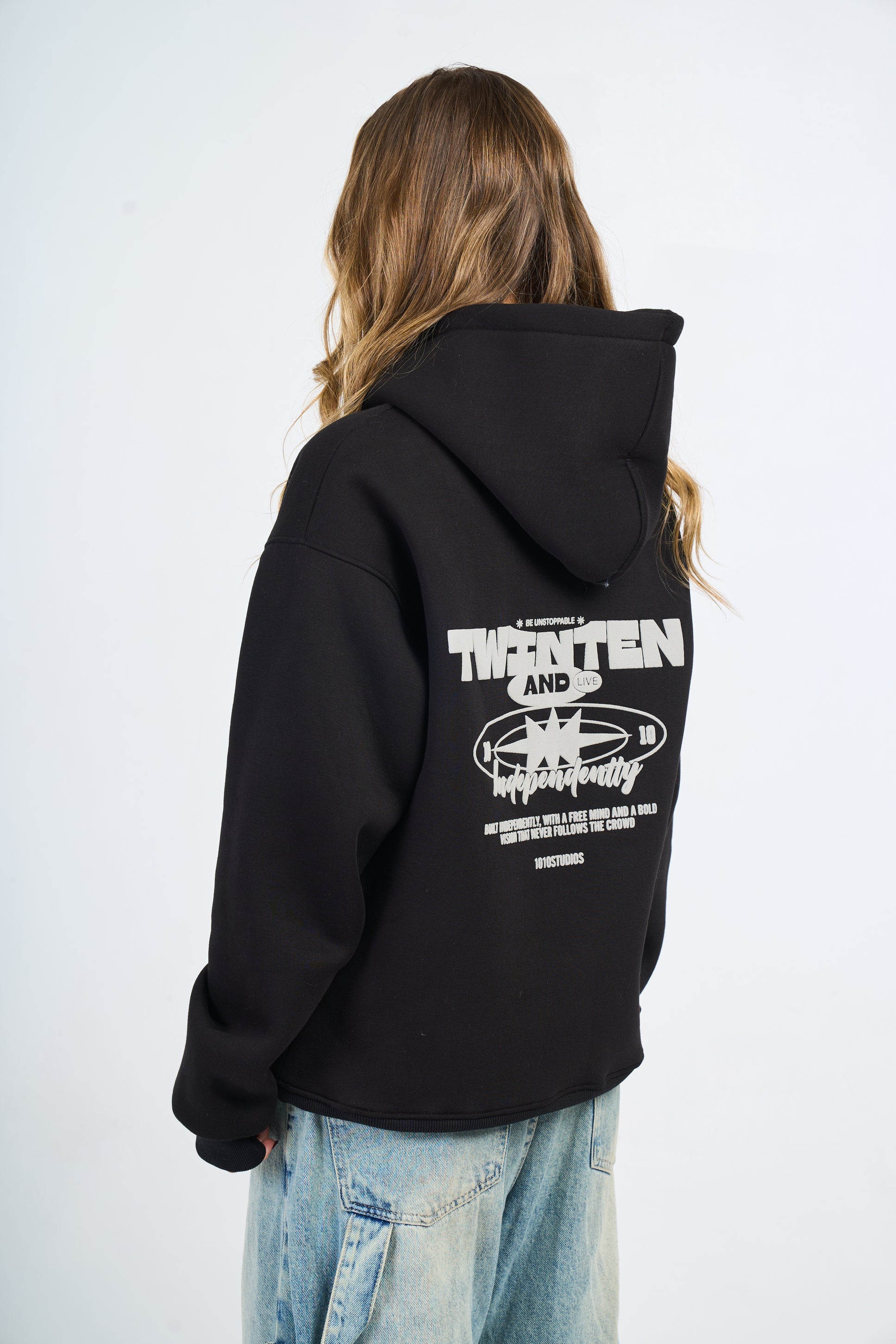 BLACK 10 BLACK 1010 HOODIE