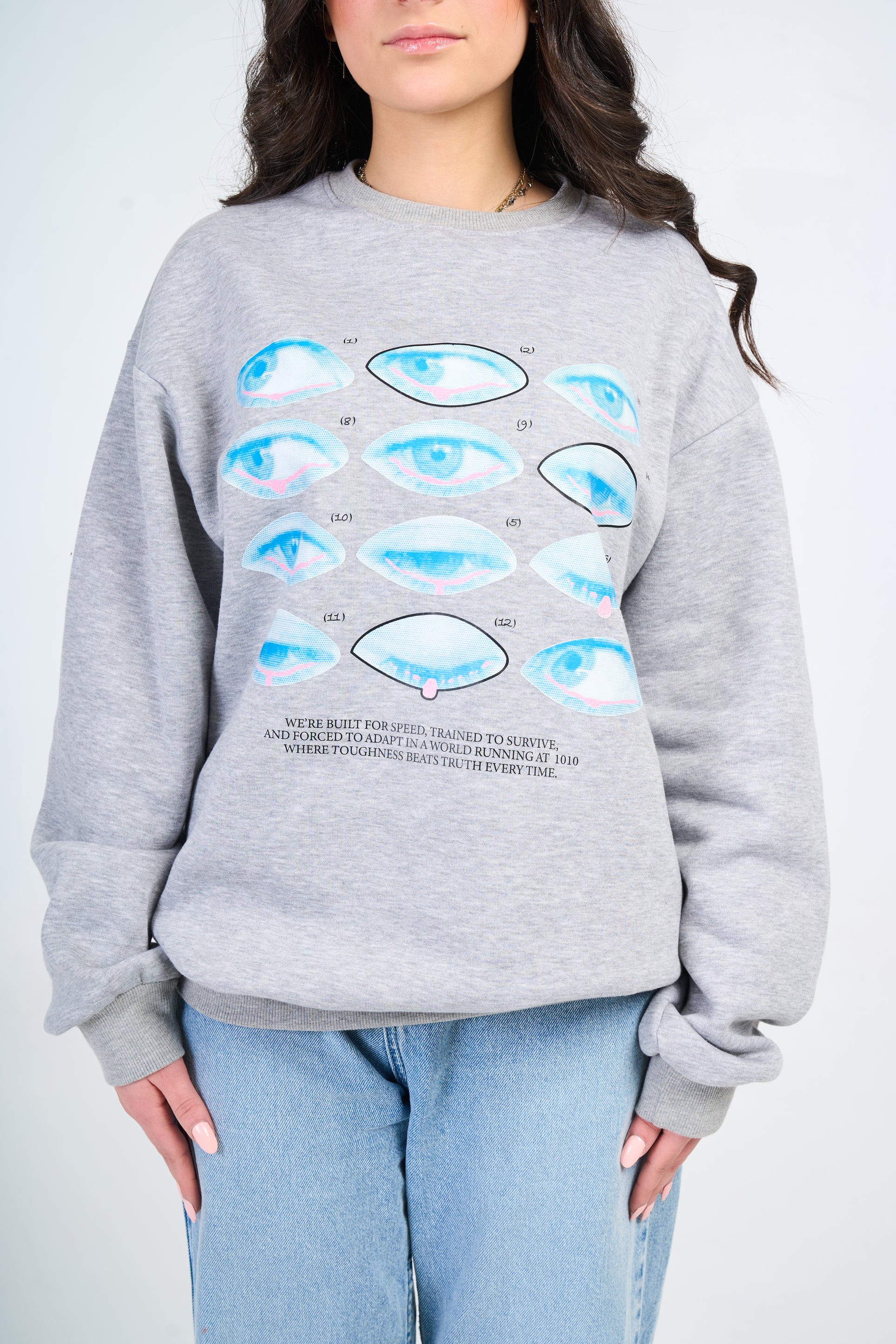 VOICES INSIDE GREY 1010 CREWNECK