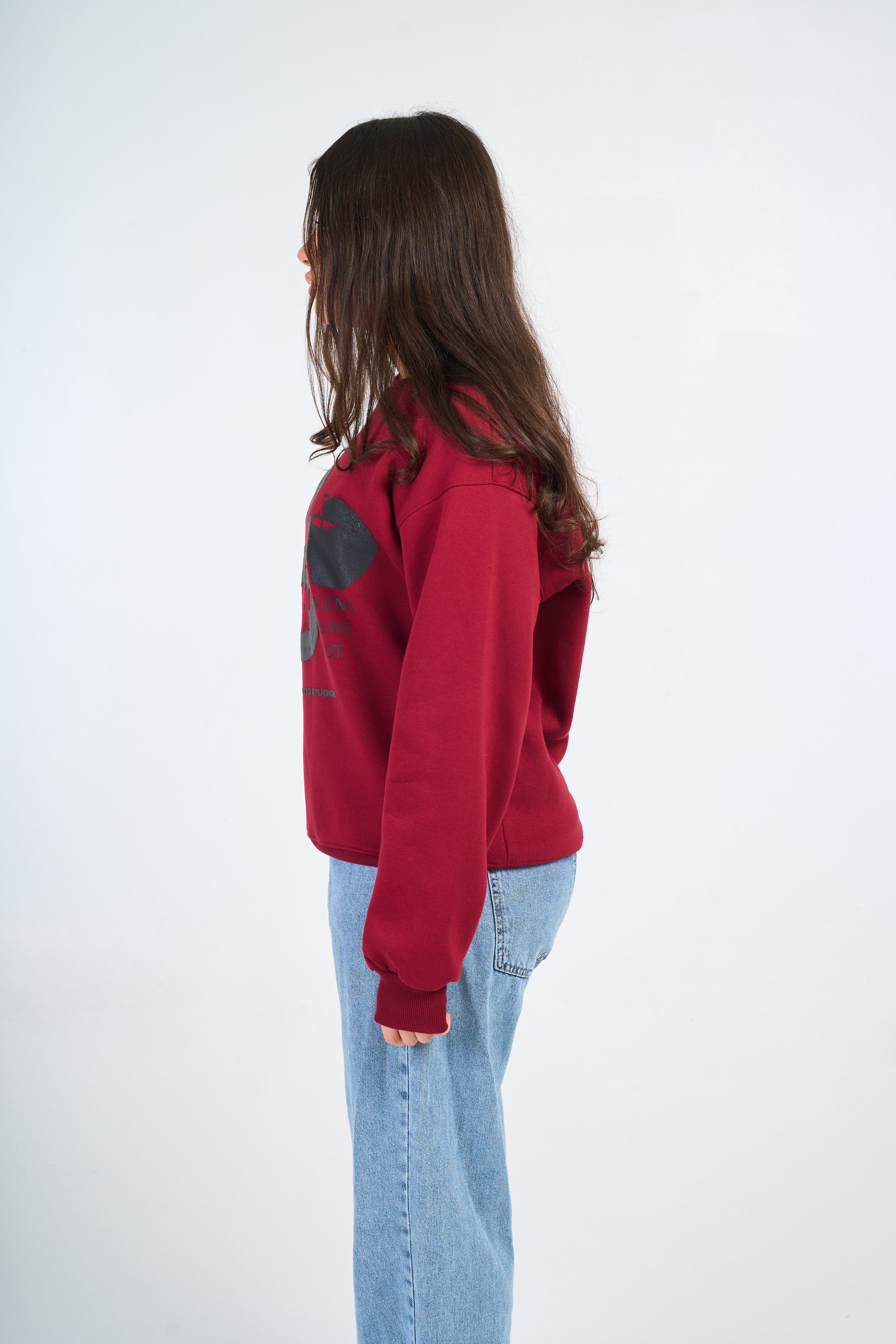 BLOODLINE 1010  BURGANDY CREWNECK