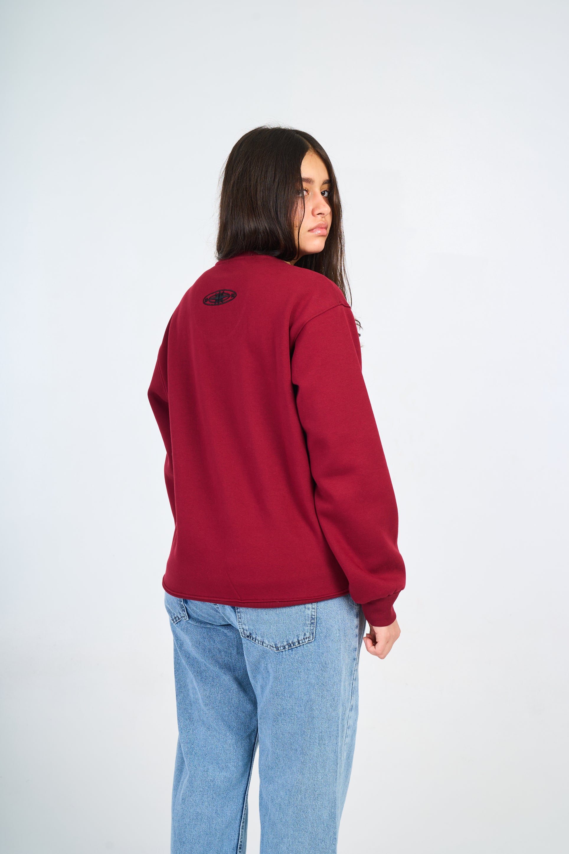 BLOODLINE 1010  BURGANDY CREWNECK